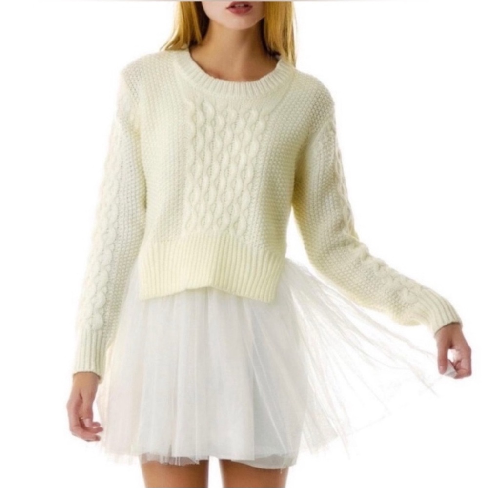 UNIF | Dresses | Unif Chloe Sweater Dress Set Neutral Set Monochrome Outfit